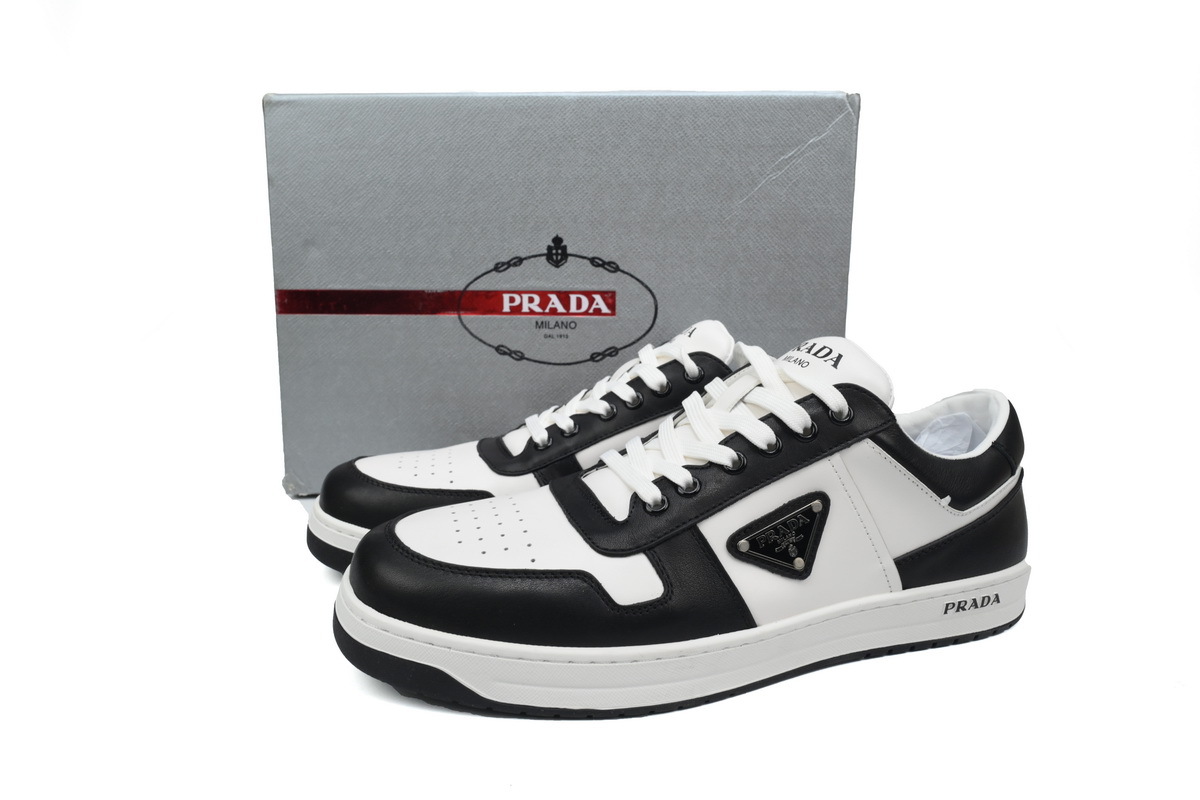 Prada Downtown Low Sneakers Black and White