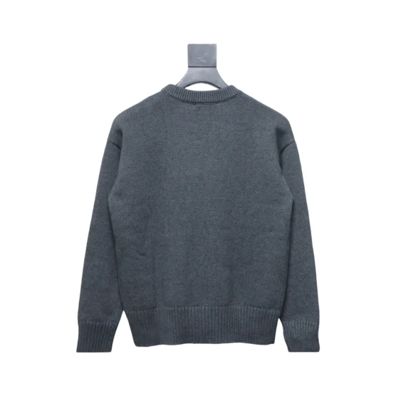 AMI Paris Ami de Coeur Sweater Grey