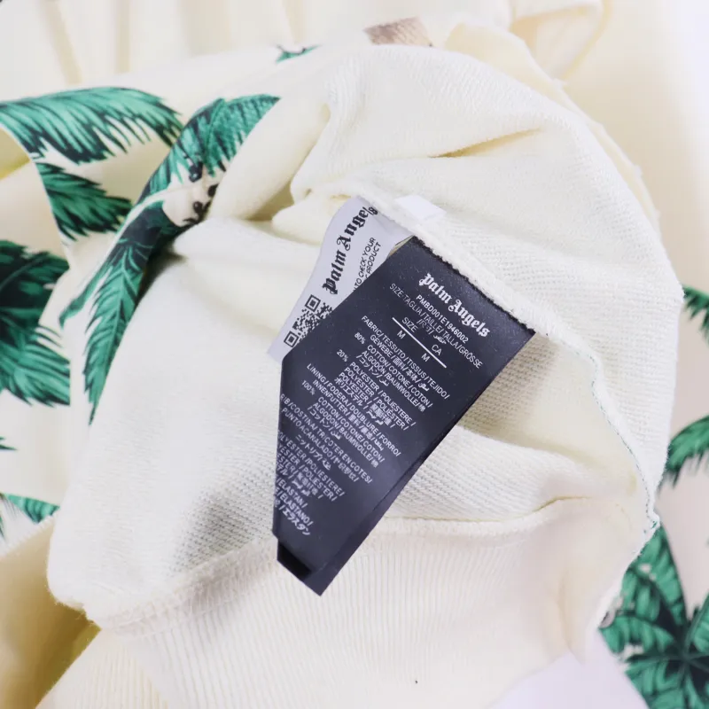 Palm Angels Palms & Skull Vintage Hoodie White Green