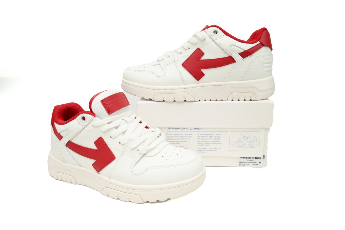 OFF-WHITE Out Of White White Red OMIA189G 23LEA007 0125