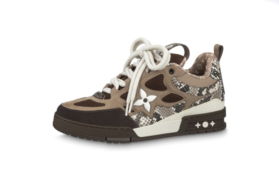 Louis Vuitton Skate Sneaker Brown Snakeskin 1ABMG6