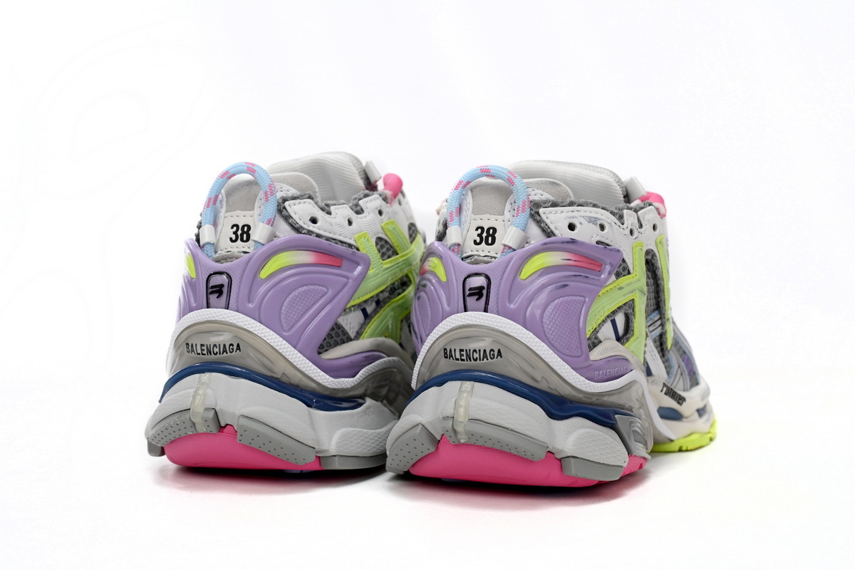 Balenciaga Runner White Yellow Purple 677402 W3RH5 0308