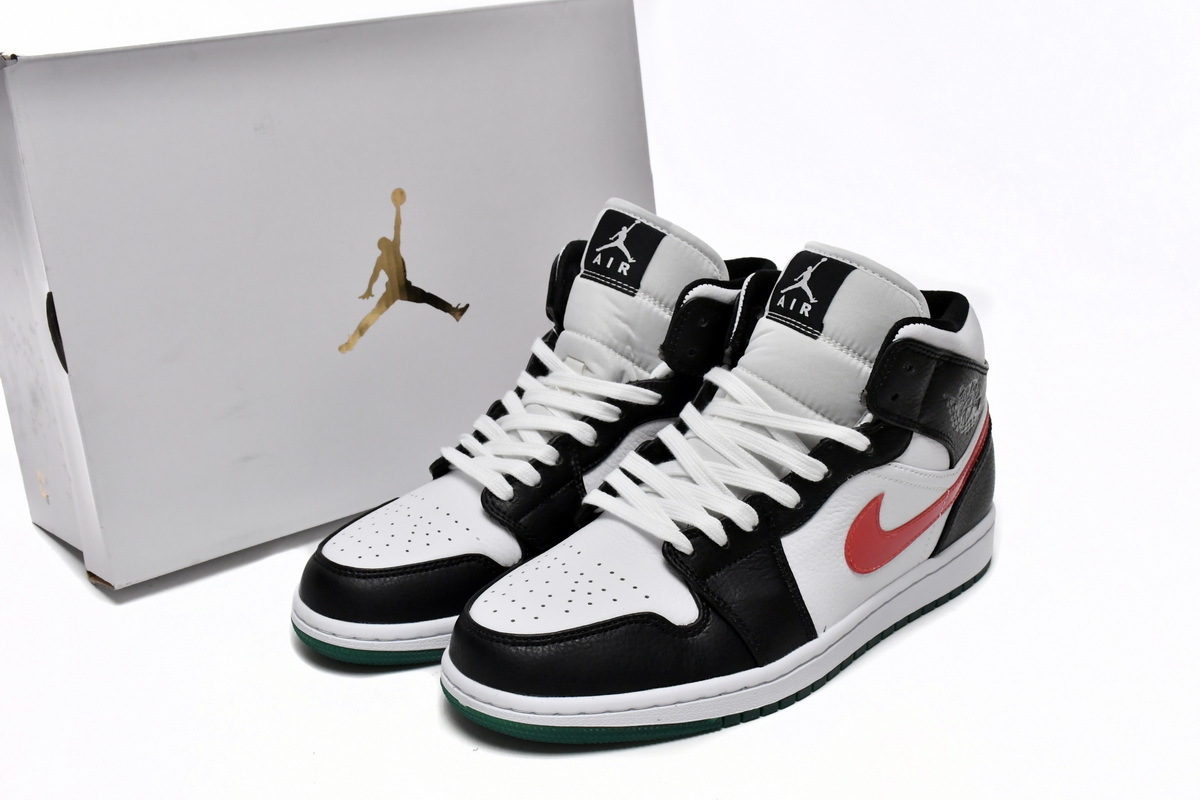 Jordan 1 Mid Alternate Swooshes Red Yellow BQ6472-063