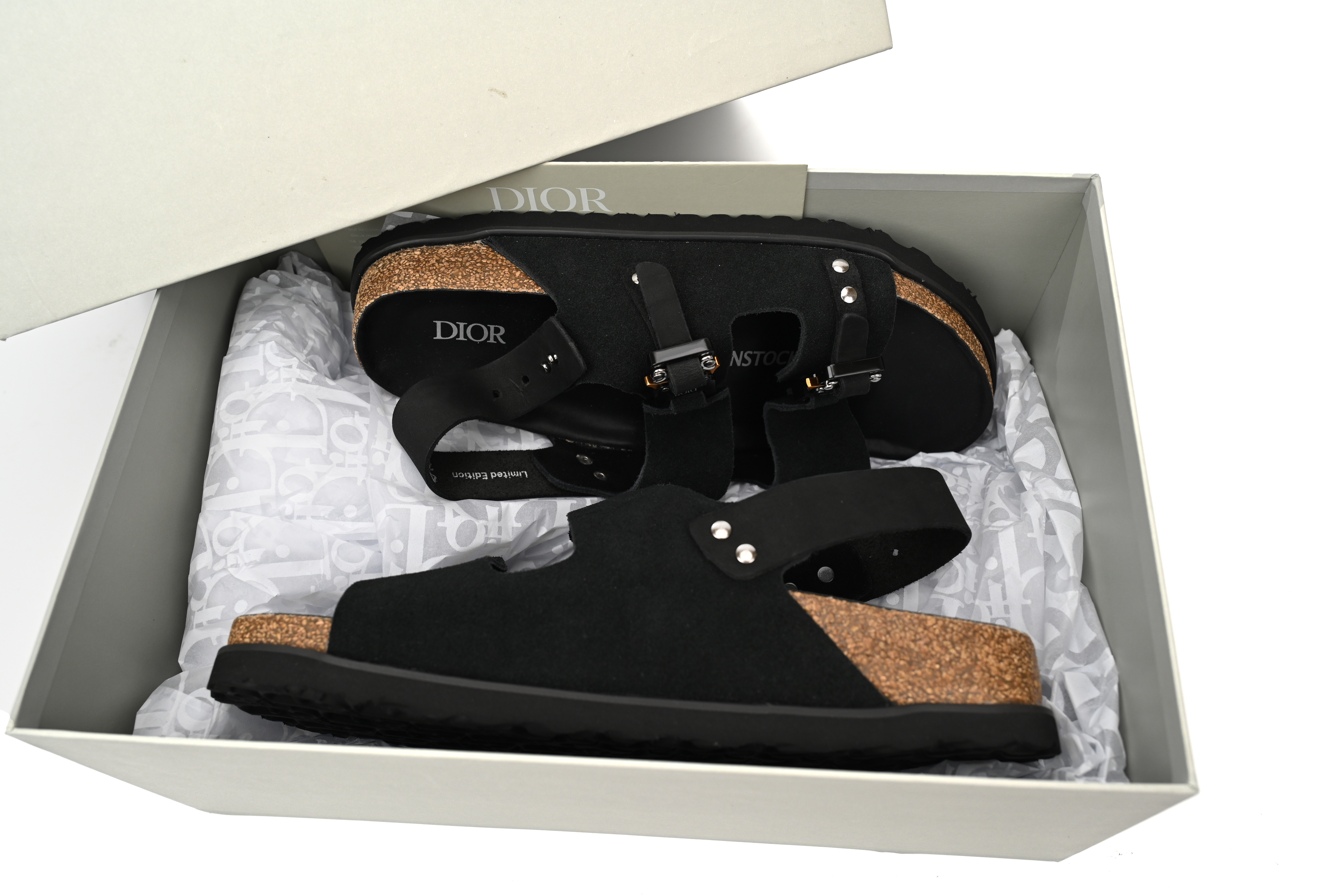 Dior by Birkenstock Milano Sandal Black 3SA117ZSG_H900