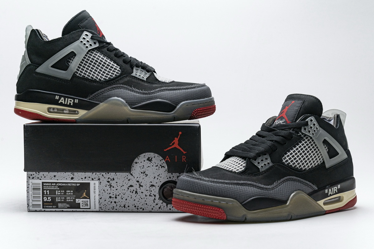 OFF White x Air Jordan 4 Bred CV9388-001