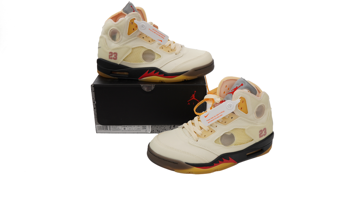 OFF White x Air Jordan 5 Retro SP Sail DH8565-100