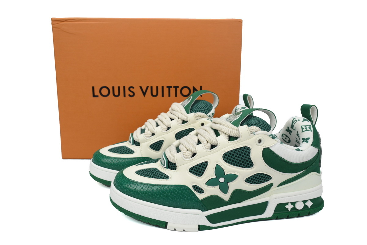 Louis Vuitton Skate Sneaker Green White 1AC520