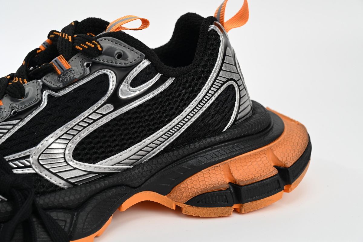 Balenciaga 3XL Sneaker in All Black Orange 734731 W3XL3 1178