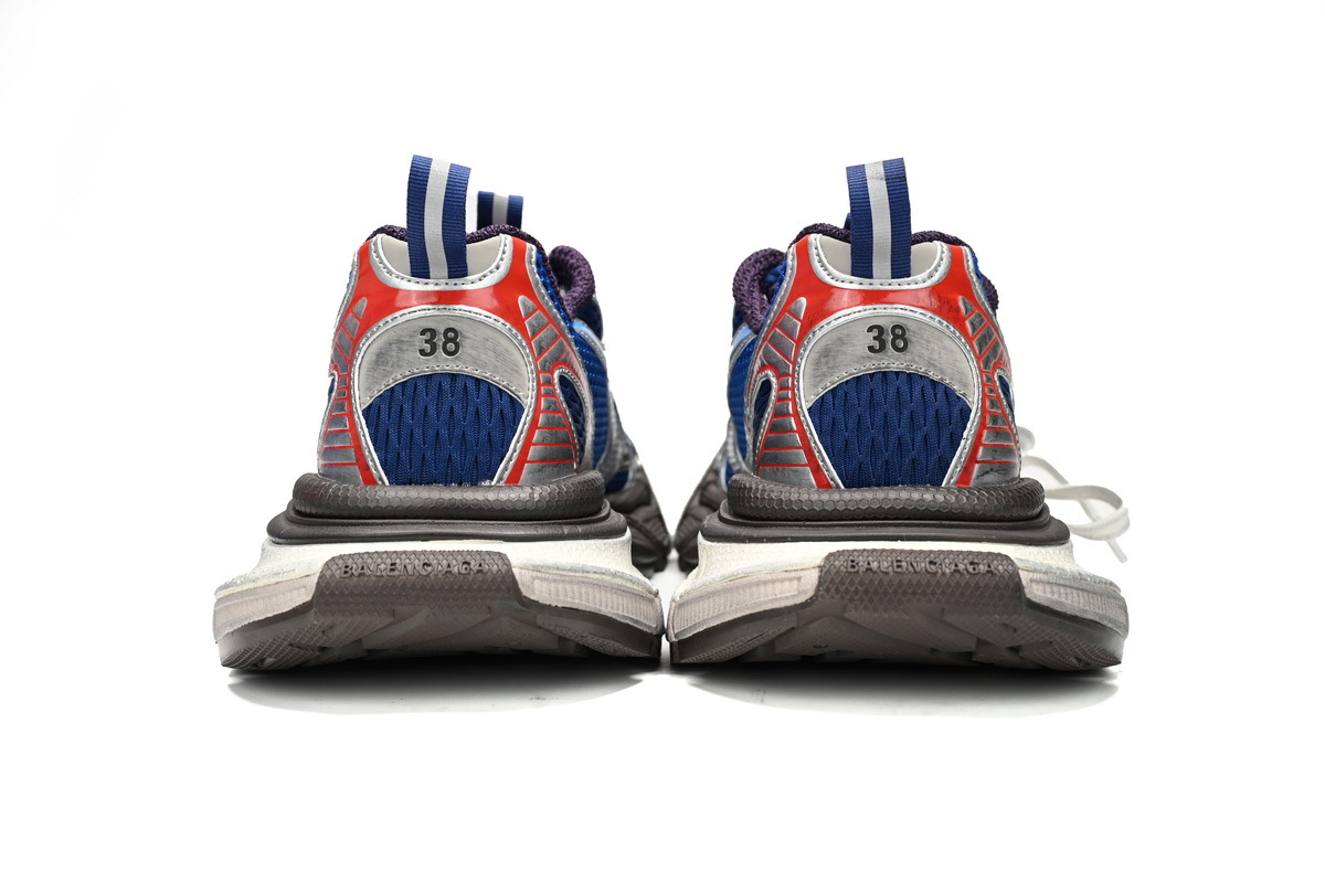 Balenciaga 3XL Sneaker in Silver Red and Blue 542229 W1RB5 0513