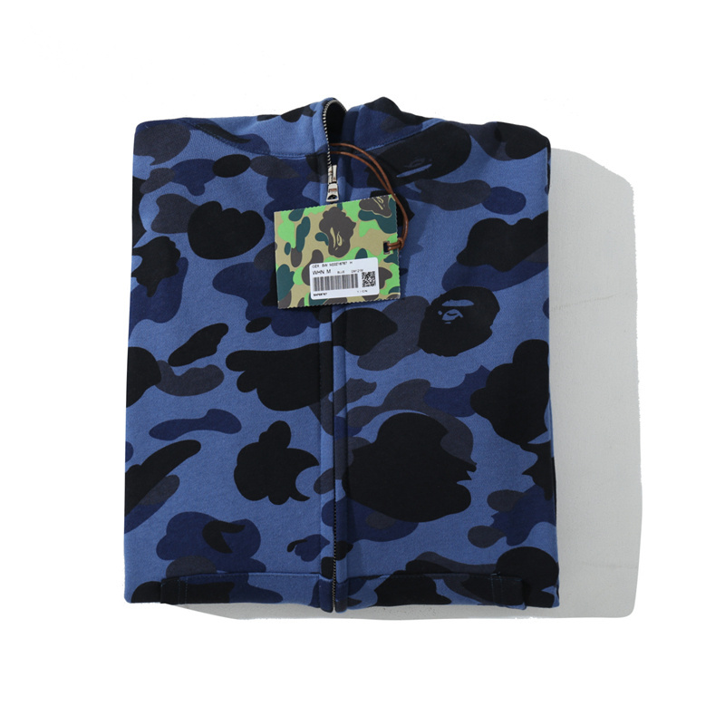 BAPE COLOR CAMO SHARK ZIP HOODIE NAVY