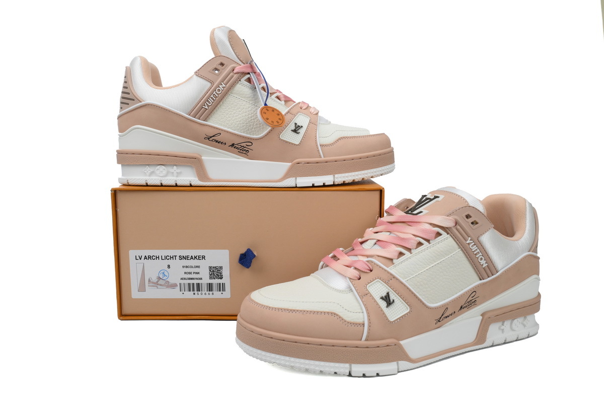 Louis Vuitton Trainer Pink White