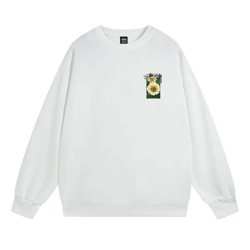 Stussy Flower Grid Pigment Dyed Hoodie White
