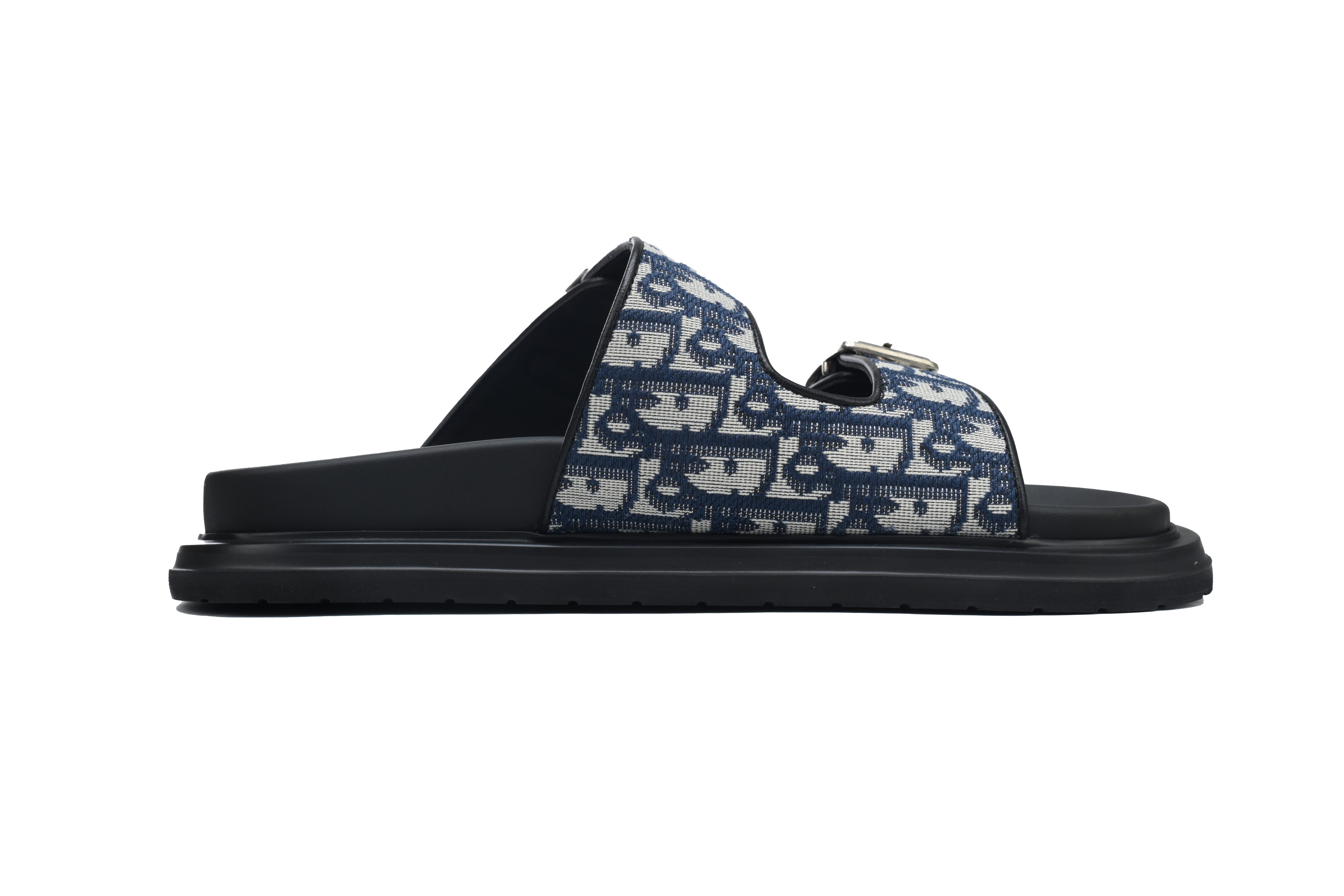 Dior Aqua Sandal Beige Blue Dior Oblique Jacquard