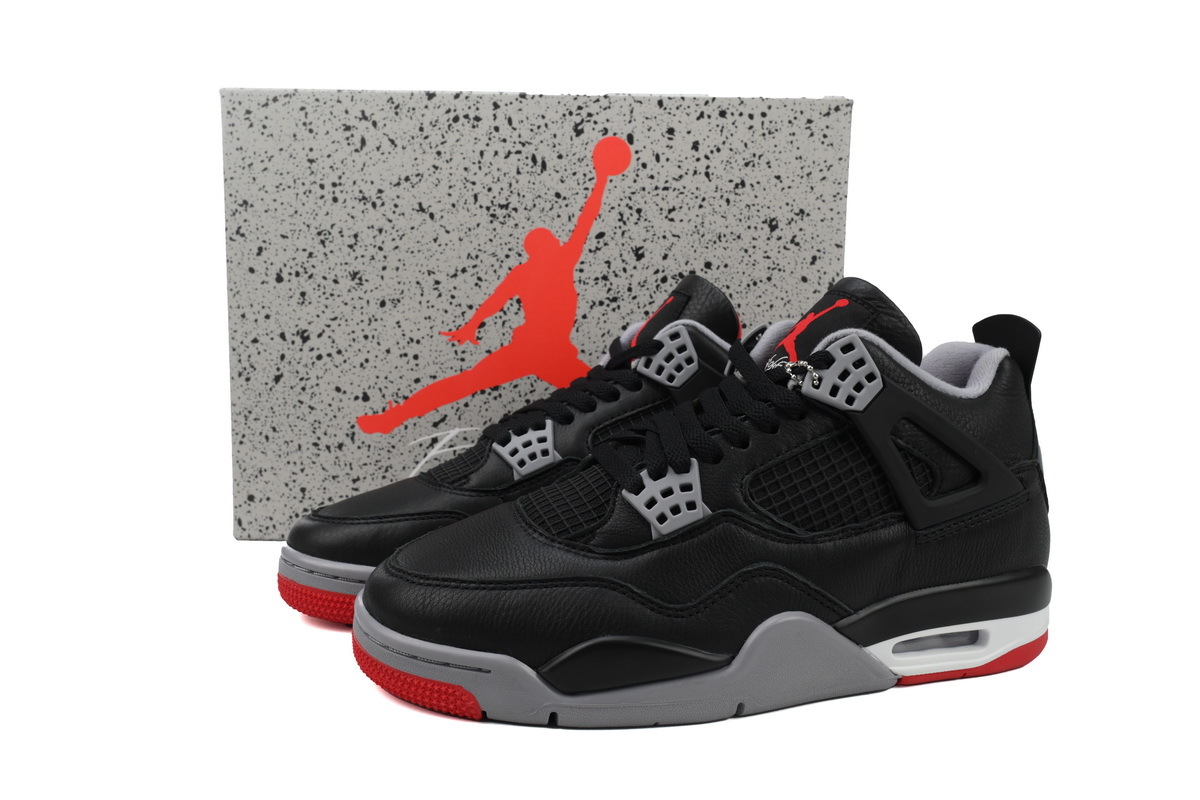 Air Jordan 4 Bred Reimagined Black Red Sneaker FV5029-006