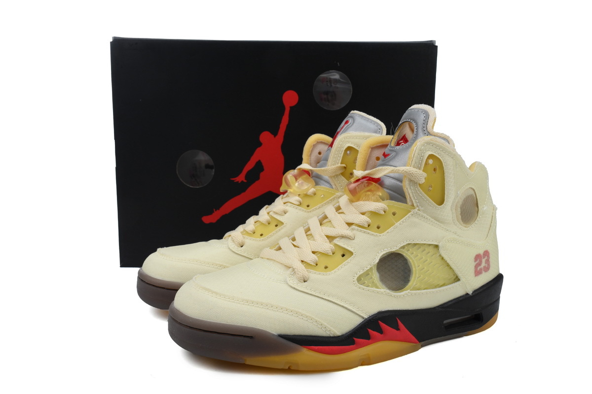 OFF-WHITE x Air Jordan 5 Sail DH8565-100