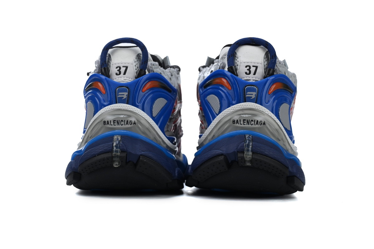 Balenciaga Runner White Blue Orange 677402 W3RB6 1264