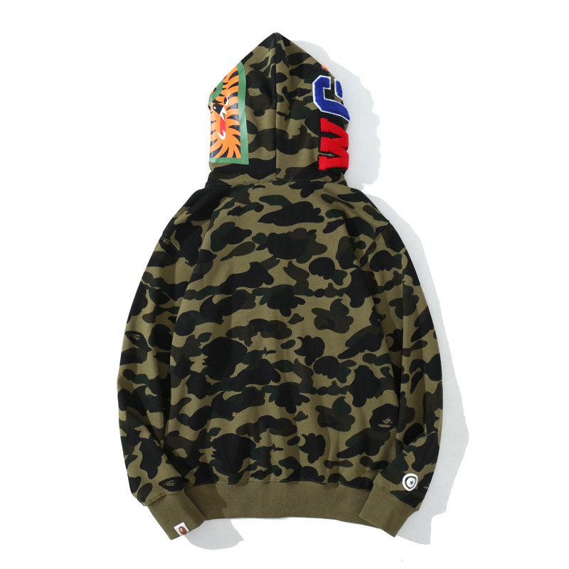BAPE Cloro Camo Shark Full Zip Green Hoodie
