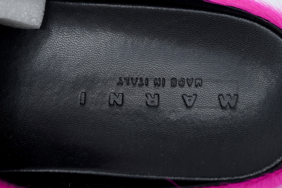 Marni Loafers Long-hair Calfskin Fussbett Sabot Rose Red