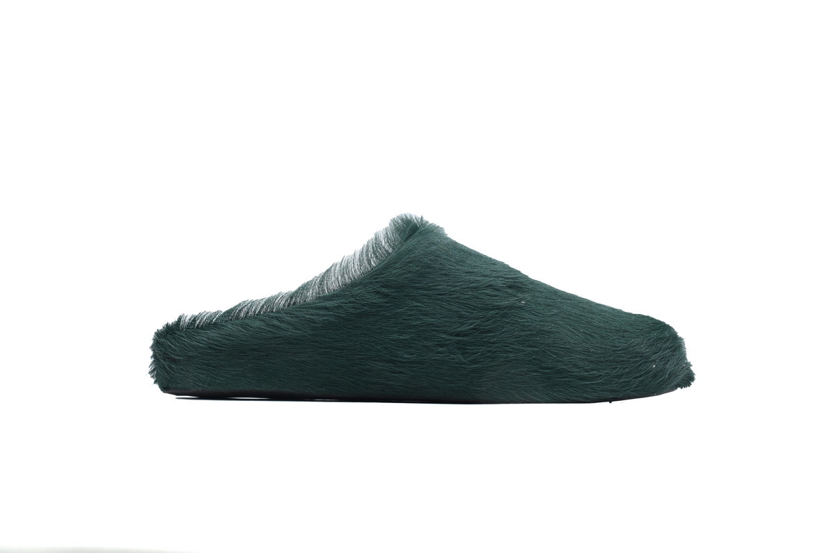 Marni Loafers Long-hair Calfskin Fussbett Sabot Deep Green
