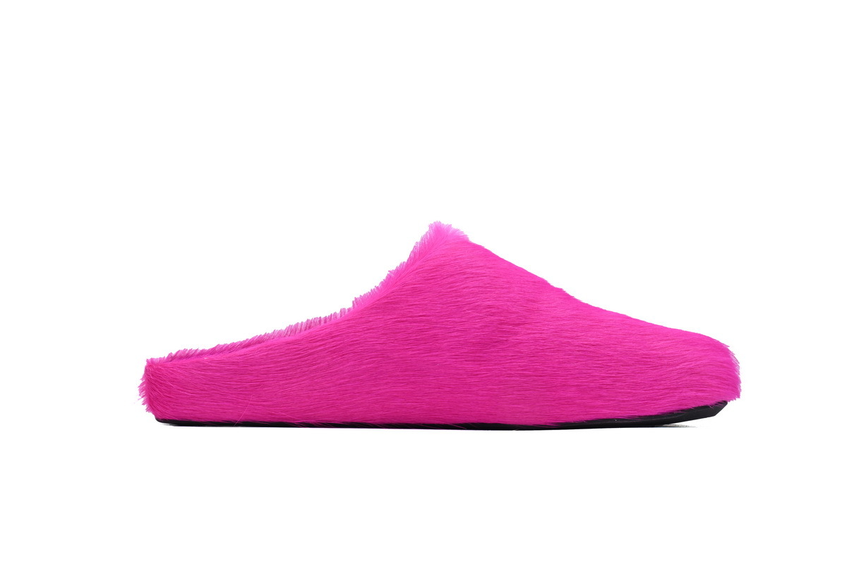 Marni Loafers Long-hair Calfskin Fussbett Sabot Rose Red