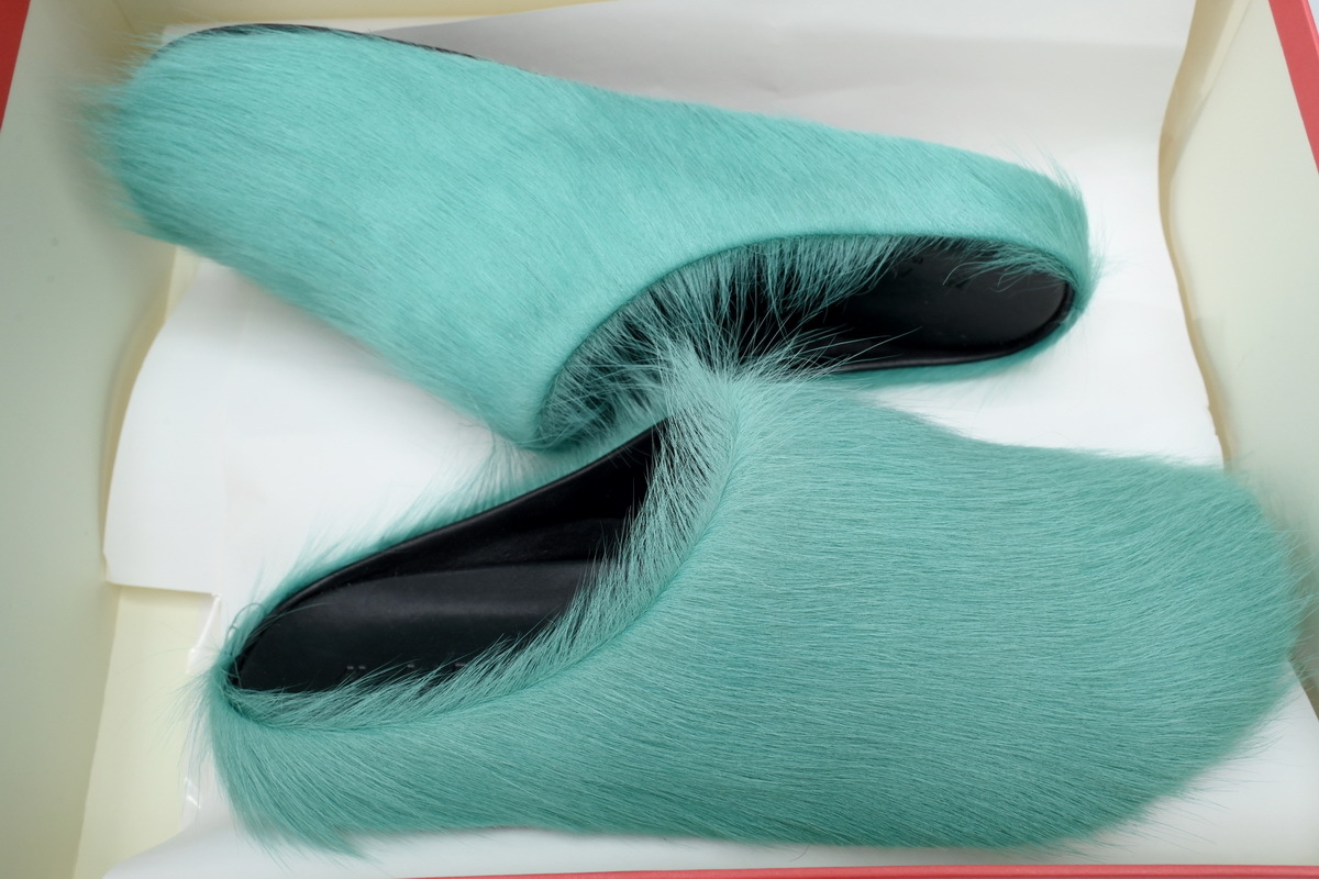 Marni Loafers Long-hair Calfskin Fussbett Sabot Dark Green