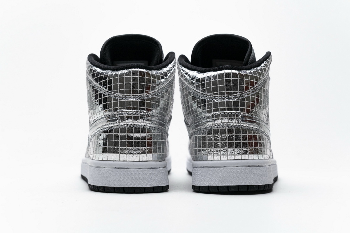 Jordan 1 Mid SE Disco Metallic Silver (Women's) CU9304-001