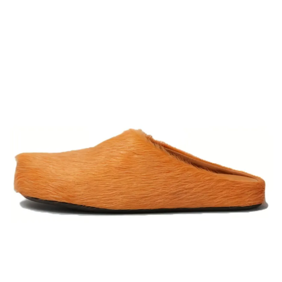 Marni Loafers Long-hair Calfskin Fussbett Yellowish Brown