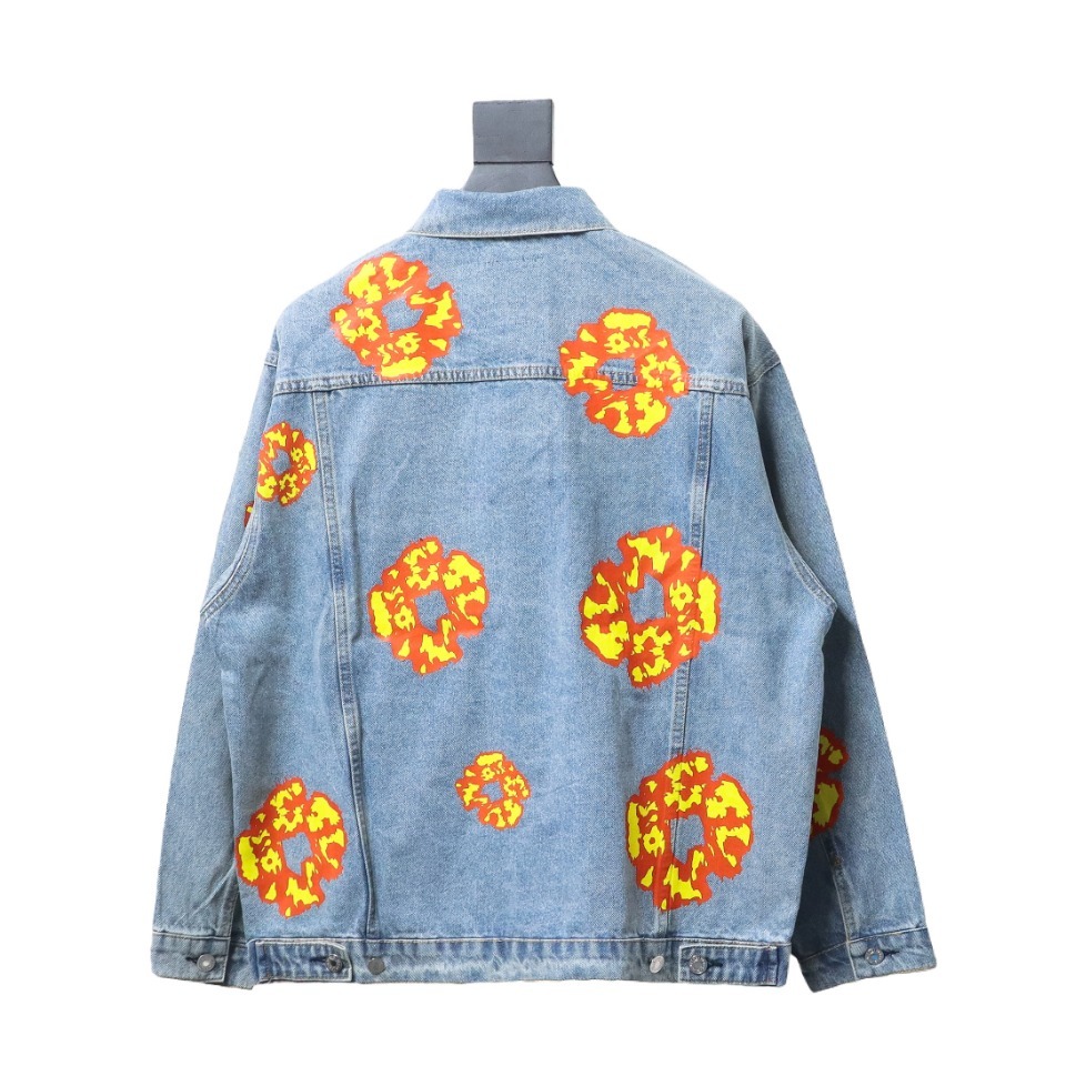 Denim Tears x Levi's Yellow Cotton Wreath light Wash Jacket Coat