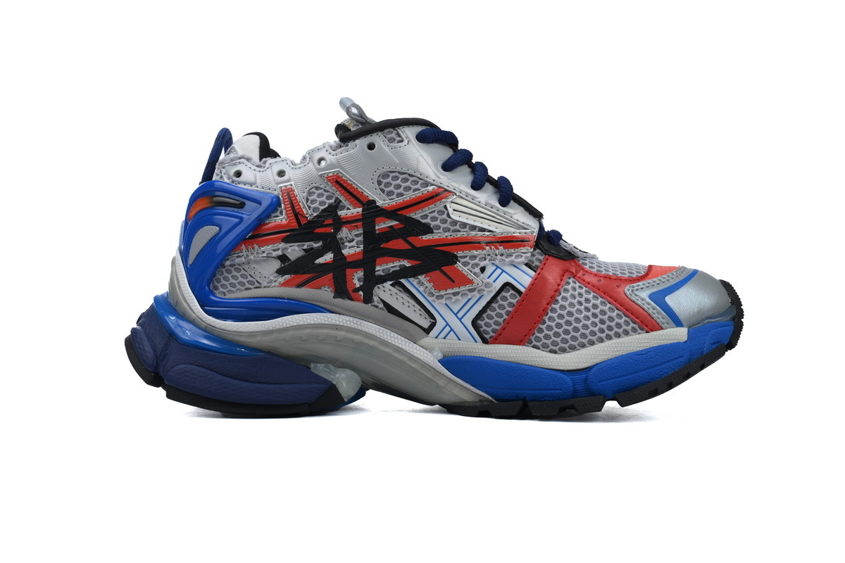 Balenciaga Runner White And Blue Printing 677402 W3RB6 1264