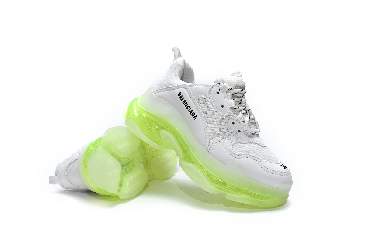 Balenciaga Triple S White Green 544351 W0901 9010