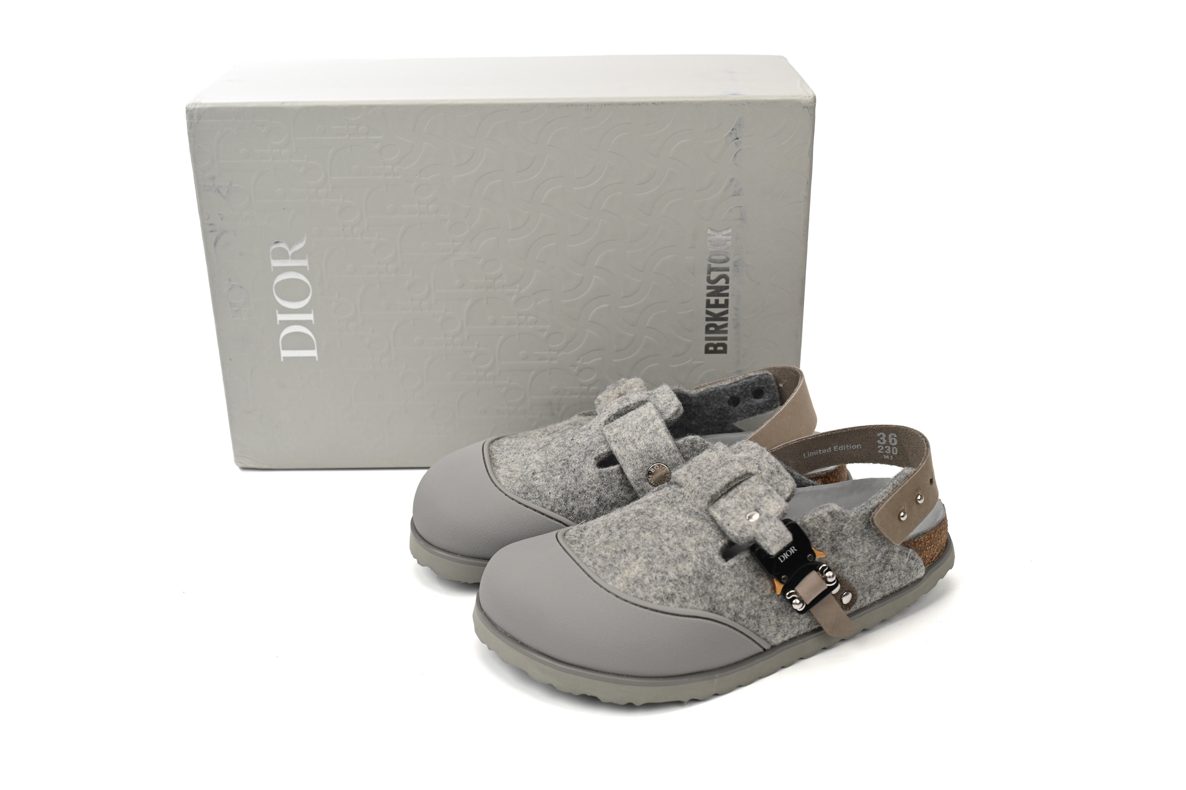 Dior by Birkenstock Tokio Mule Grey