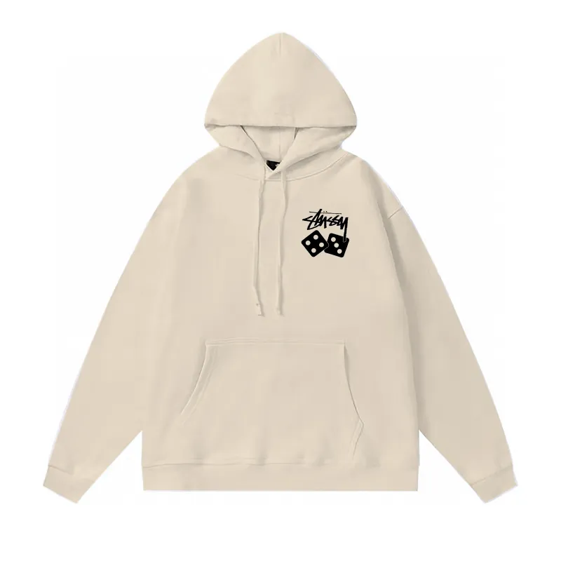 Stussy Dice Pigment Dyed Hoodie Beige