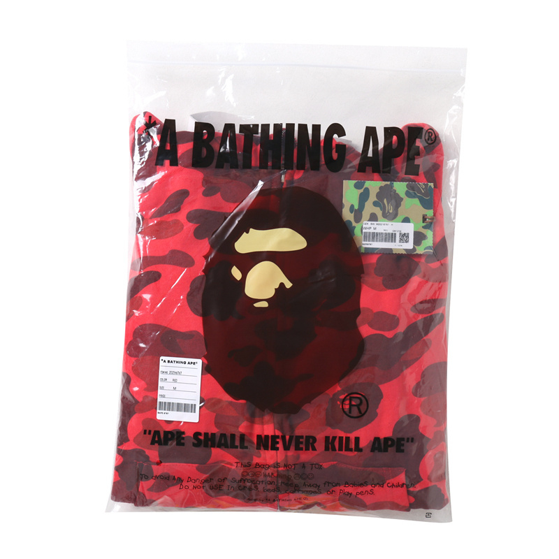 BAPE Color Camo Shark Zip Hoodie Red