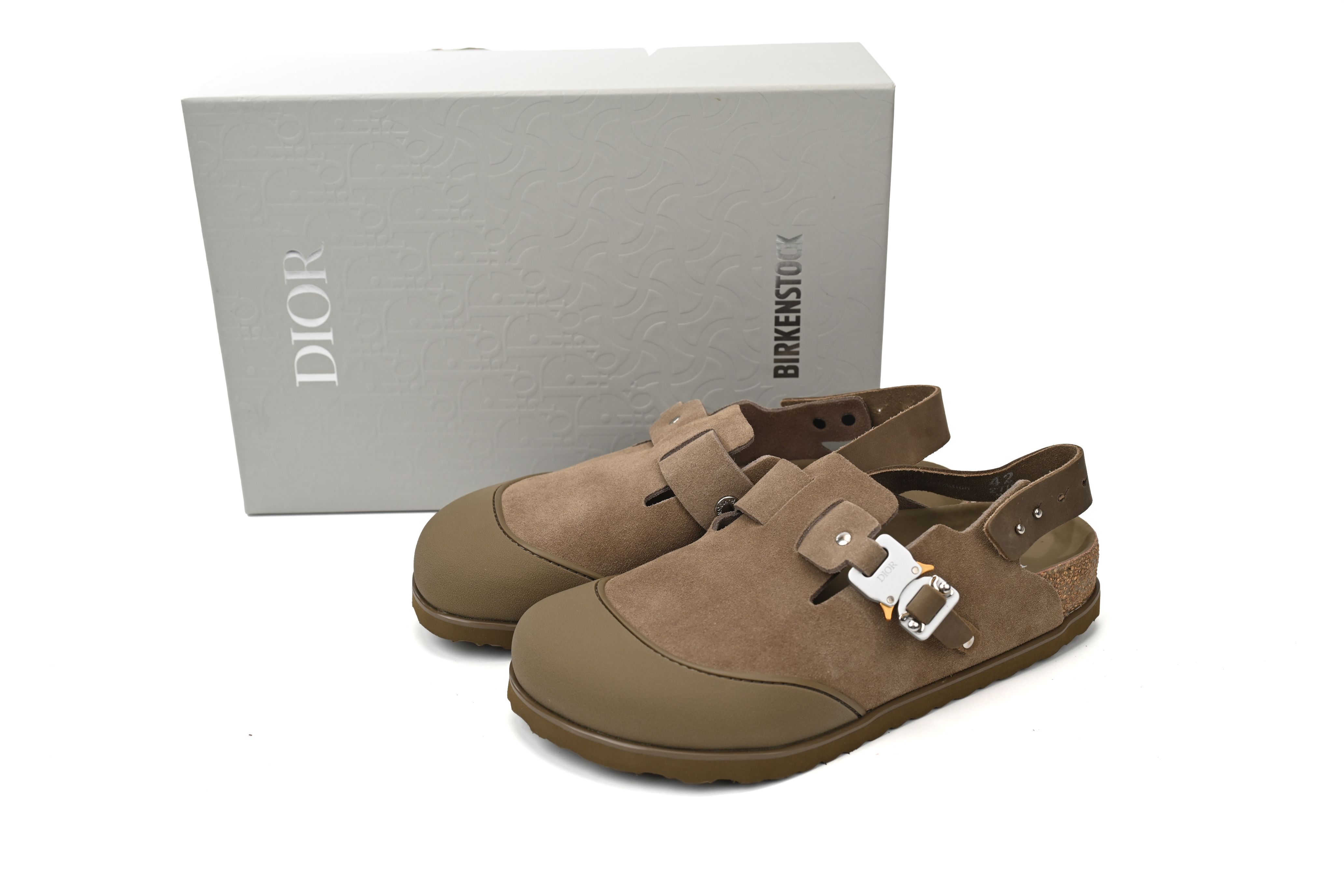 Dior by Birkenstock Mule Tokio Khaki Nubuck Calfskin 3SA116ZSD_H620