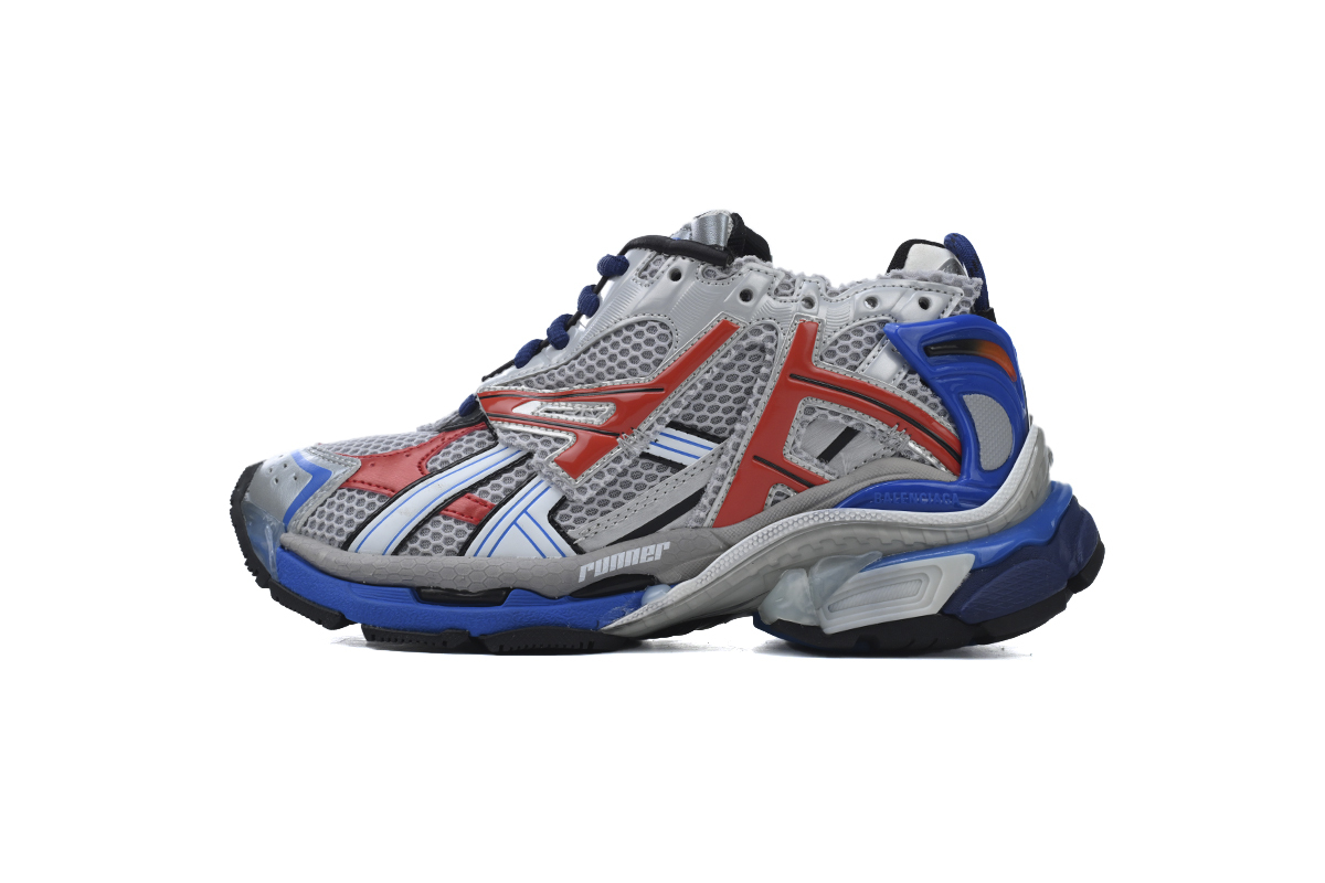Balenciaga Runner White Blue Orange 677402 W3RB6 1264