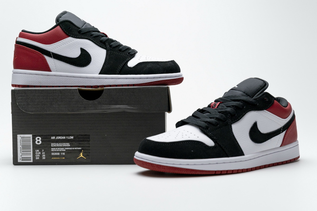 Jordan 1 Low Black Toe 553558-116