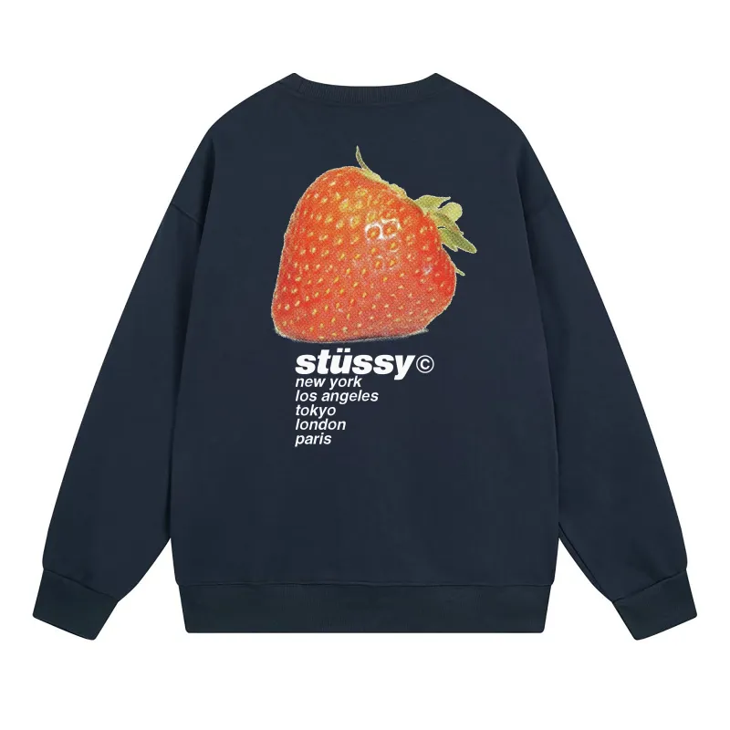 Stussy Jumper Strawberry Hoodie Navy