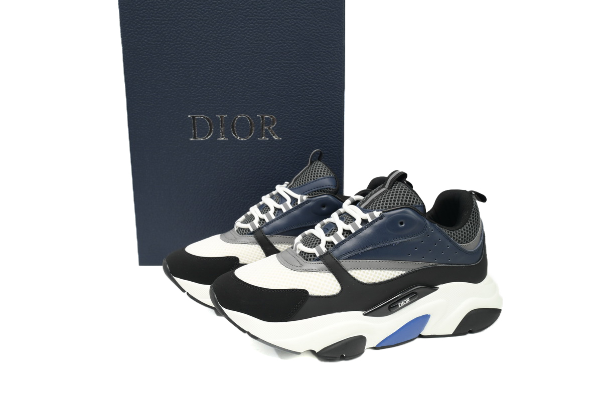 Dior White Blue Black B22 Sneakers White Blue