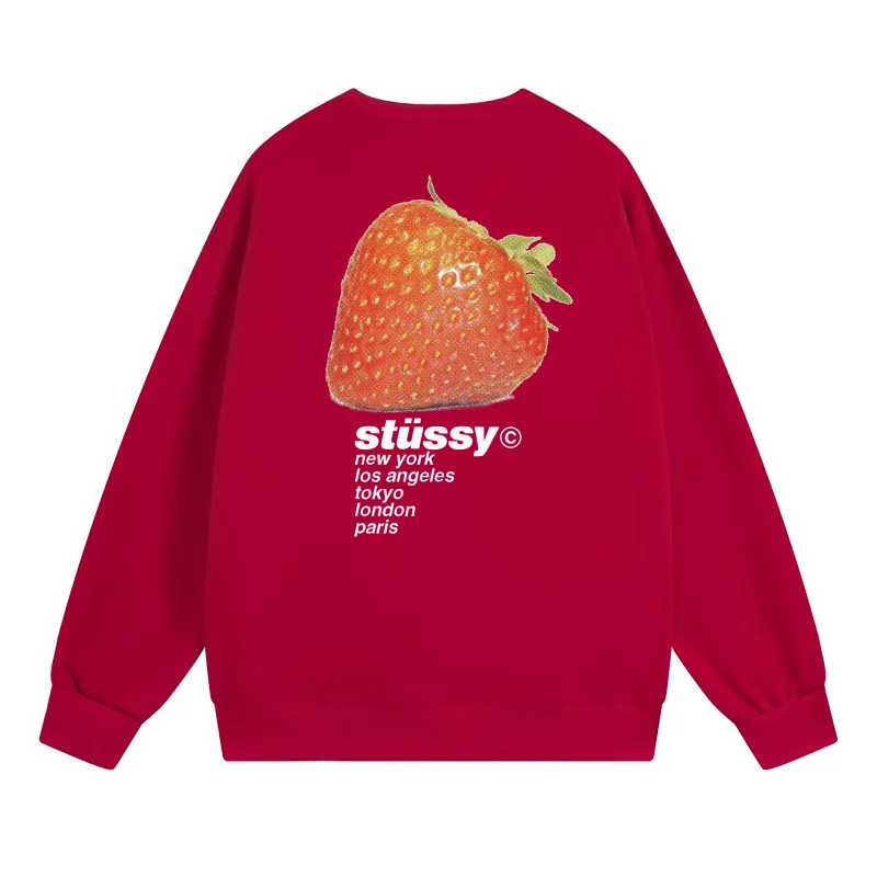 Stussy Jumper Strawberry Hoodie Red
