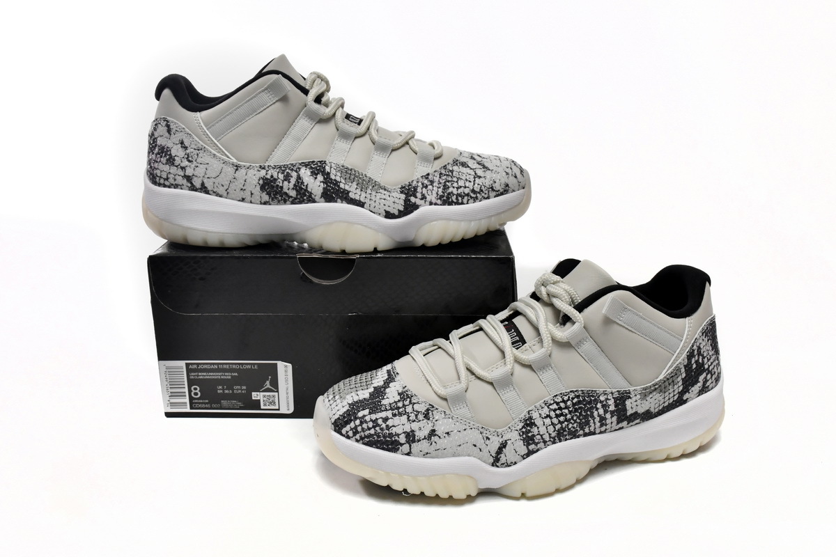 Air Jordan 11 Retro Low Light Bone Snakeskin CD6846-002
