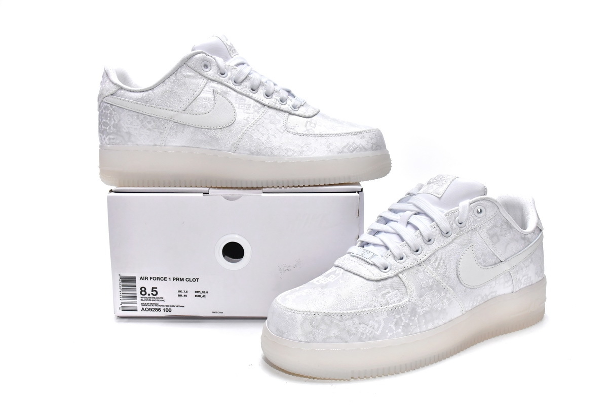 CLOT x Nike Air Force 1 Premium White AO9286-100