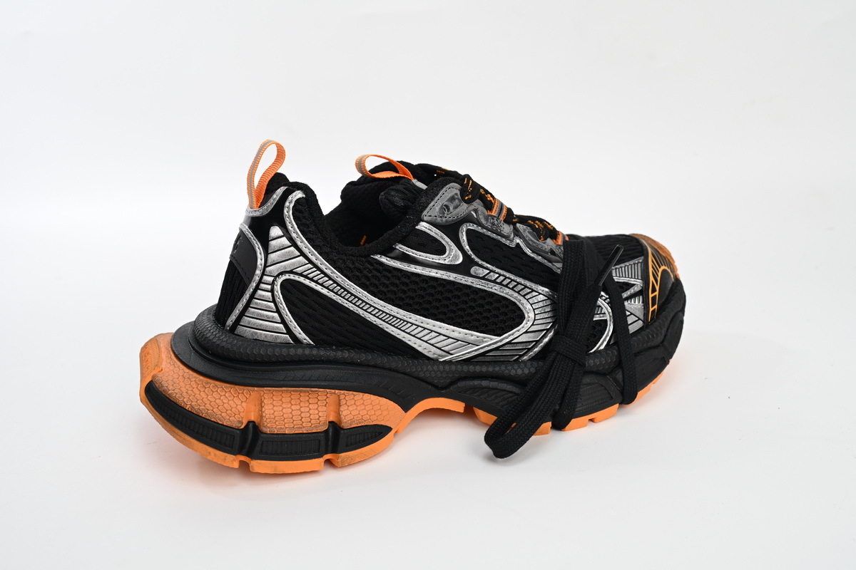 Balenciaga 3XL Sneaker in All Black Orange 734731 W3XL3 1178