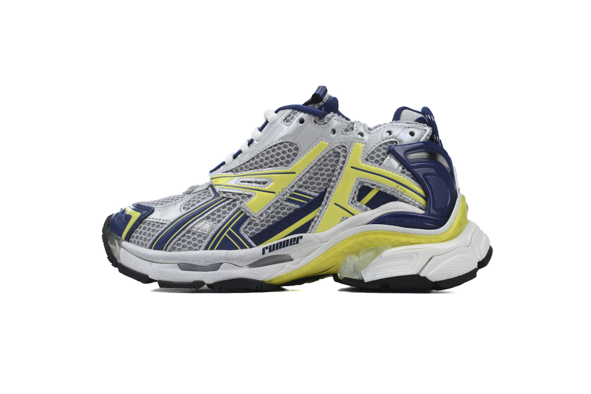 Balenciaga Runner White yellow and blue 677403 W2RN1 0080