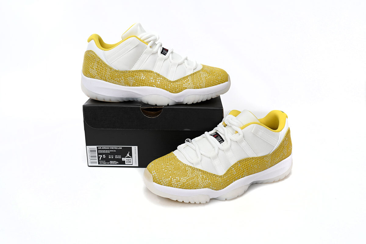 Air Jordan 11 Retro Low WMNS Yellow Snakeskin AH7860-107