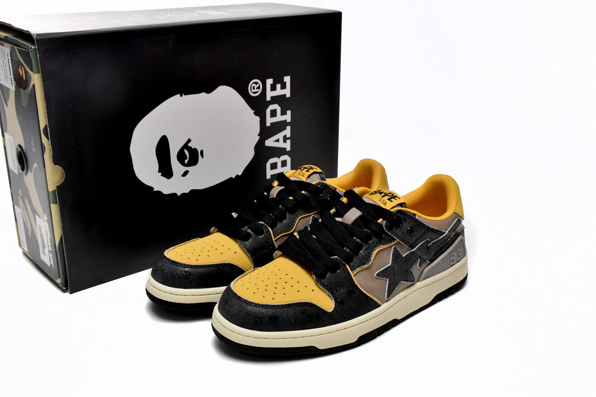 Bape Sk8 Sta Low Make old Black and Yellow 1120-291-021