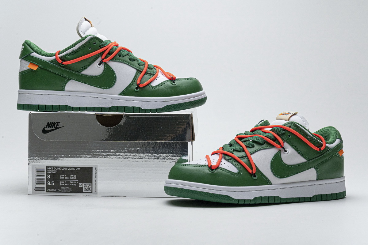 OFF-WHITE x Nike Dunk SB Low Pine Green CT0856-100