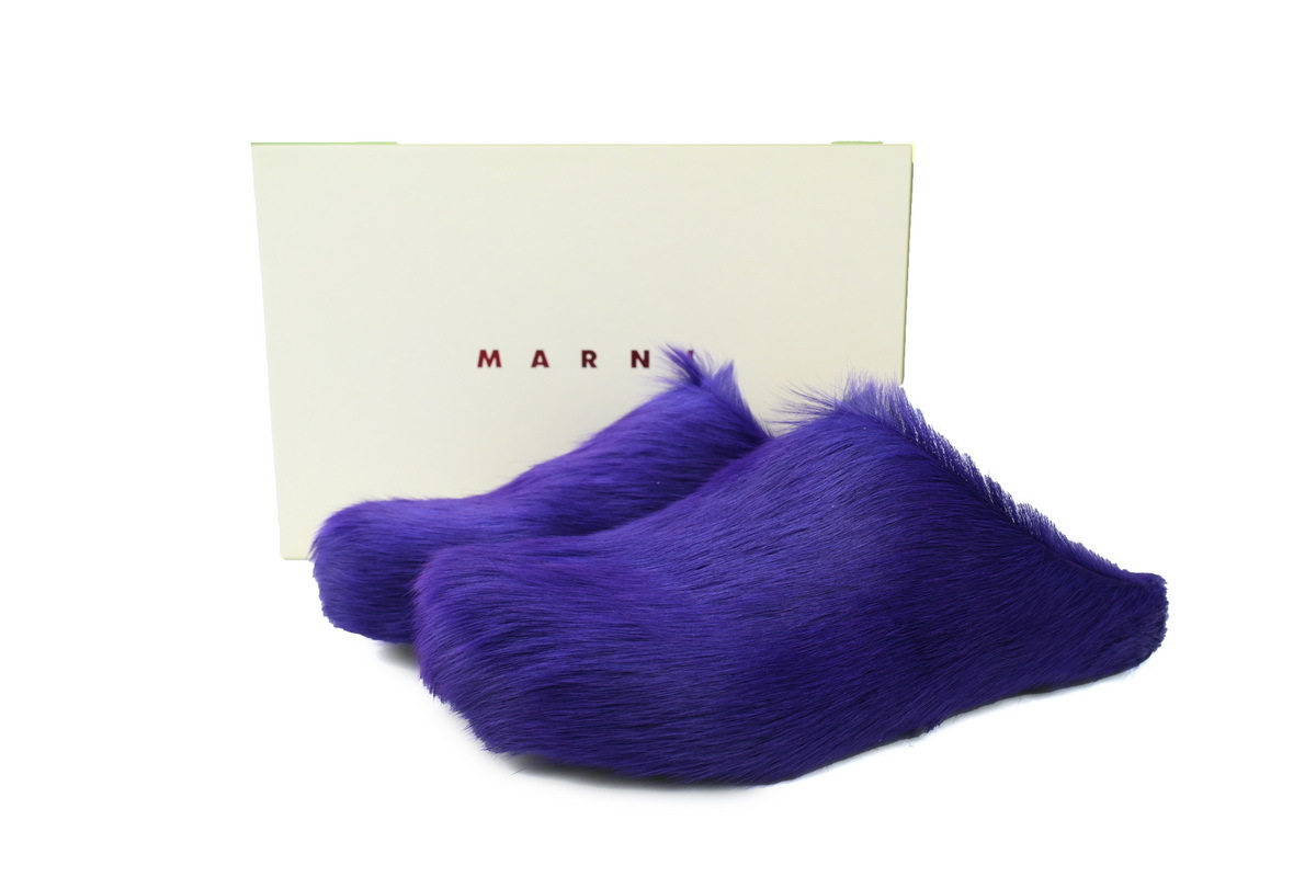 Marni Loafers Long-hair Calfskin Fussbett Purple