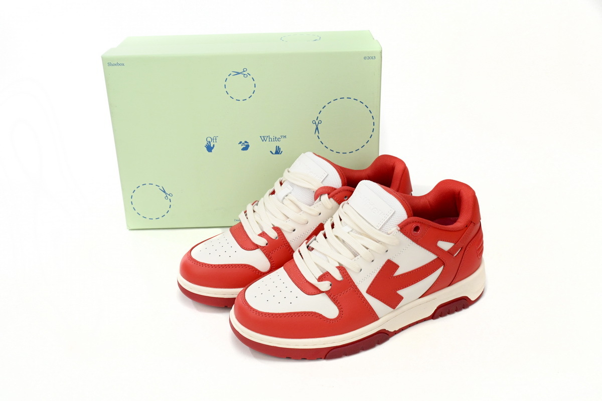 OFF-WHITE Out Of Office Red And White OMIA189F 22LE00 10128
