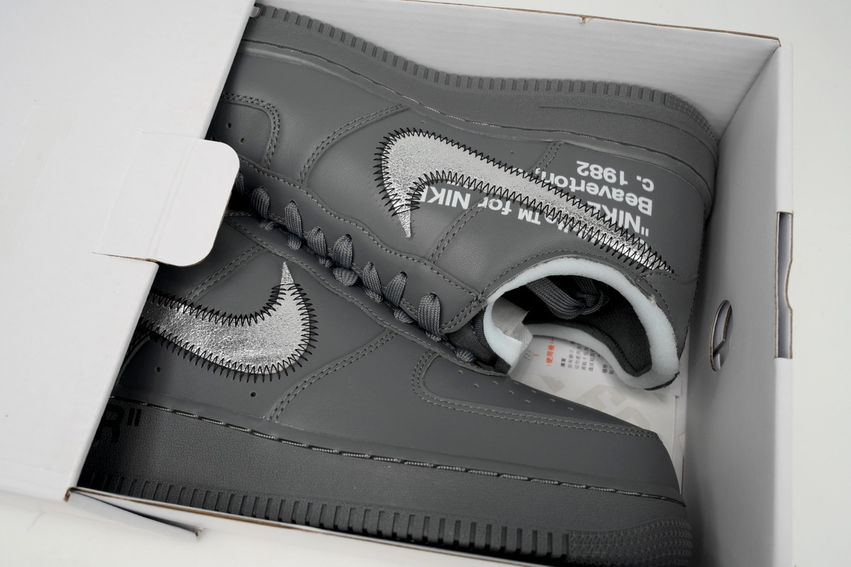 Off-White x Nike Air Force 1 Low Ghost Grey Silver DX1419-500