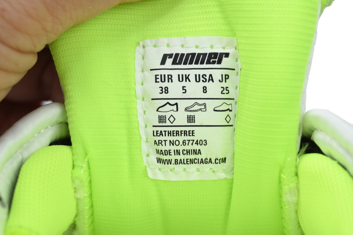 Balenciaga Runner Black White And Yellow 677402 W3RBP 1093